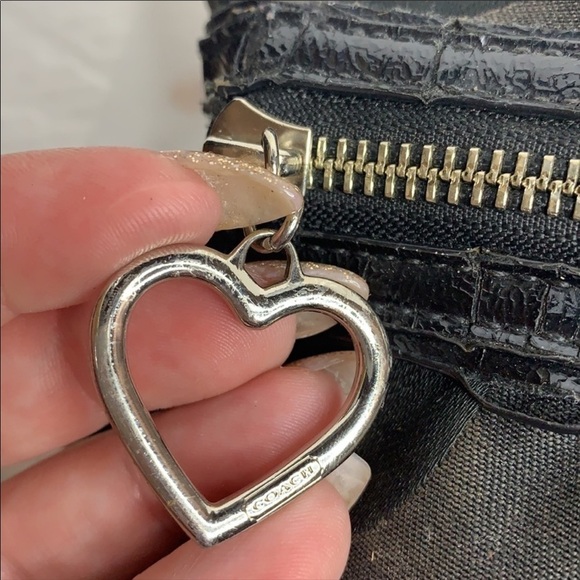 Black Coach Poppy Signature Jacquard Tote F20026 - Picture 7 of 10